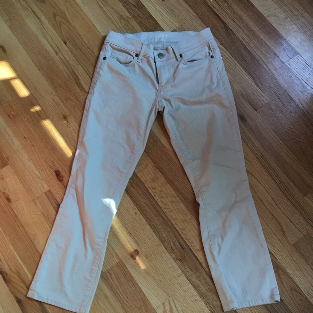Loft khaki crop pants